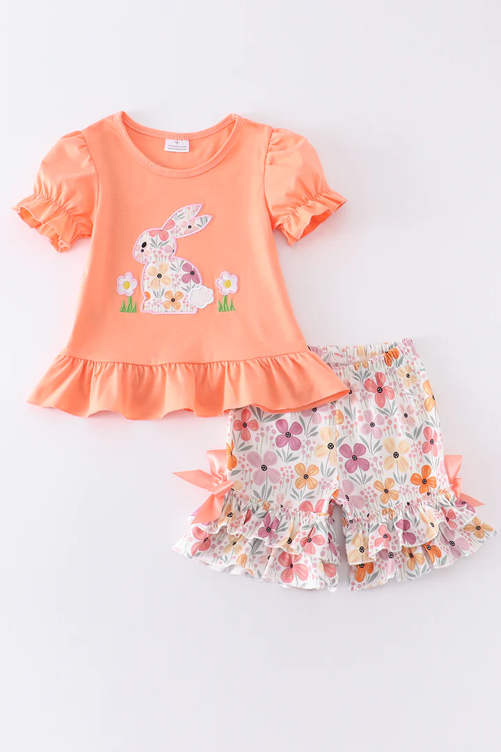 cute easter bunny floral outfit