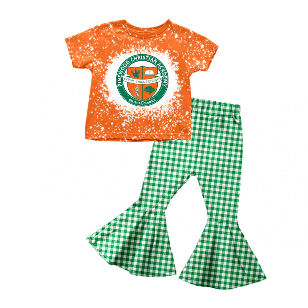 baby girls college team design bell bottoms clothes
