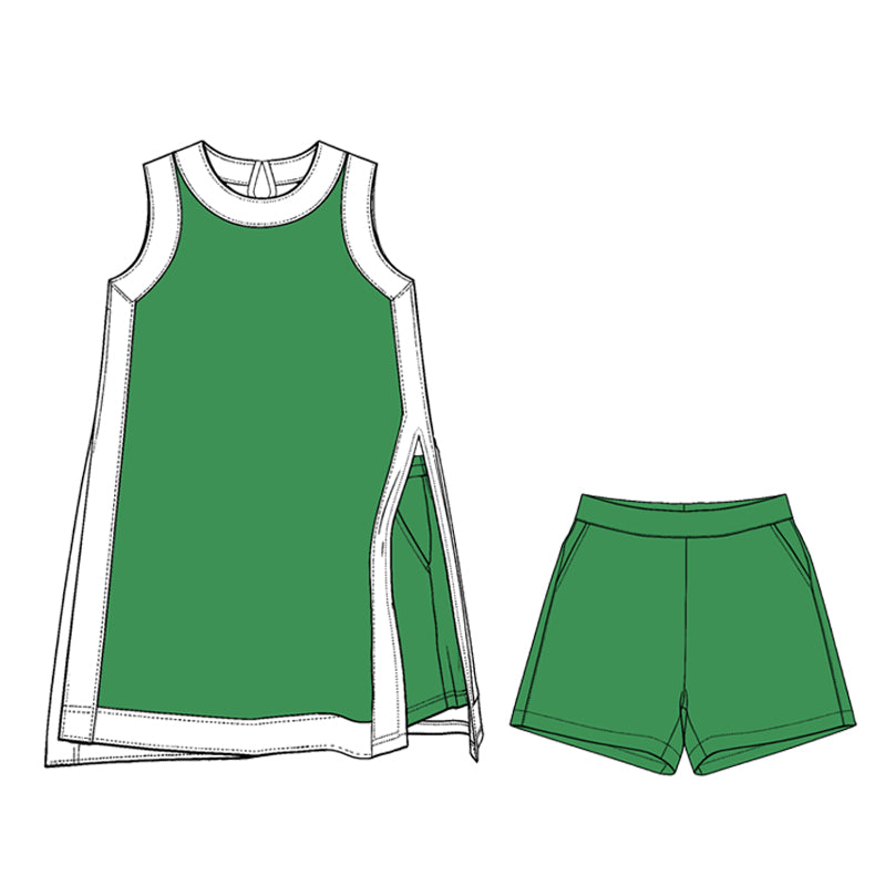 baby girls sleeveless dress matching shorts yoga clothing set