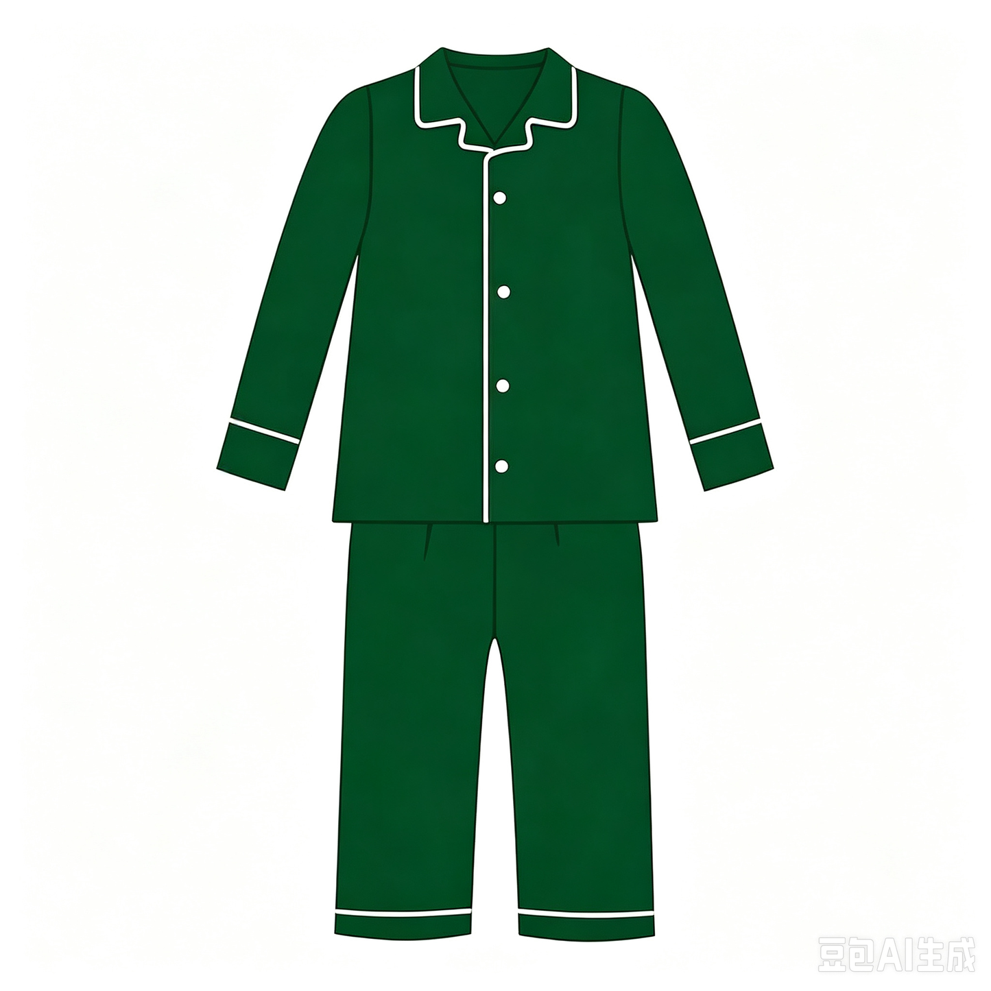 Adult man Christmas design long sleeve milk silk pajama set