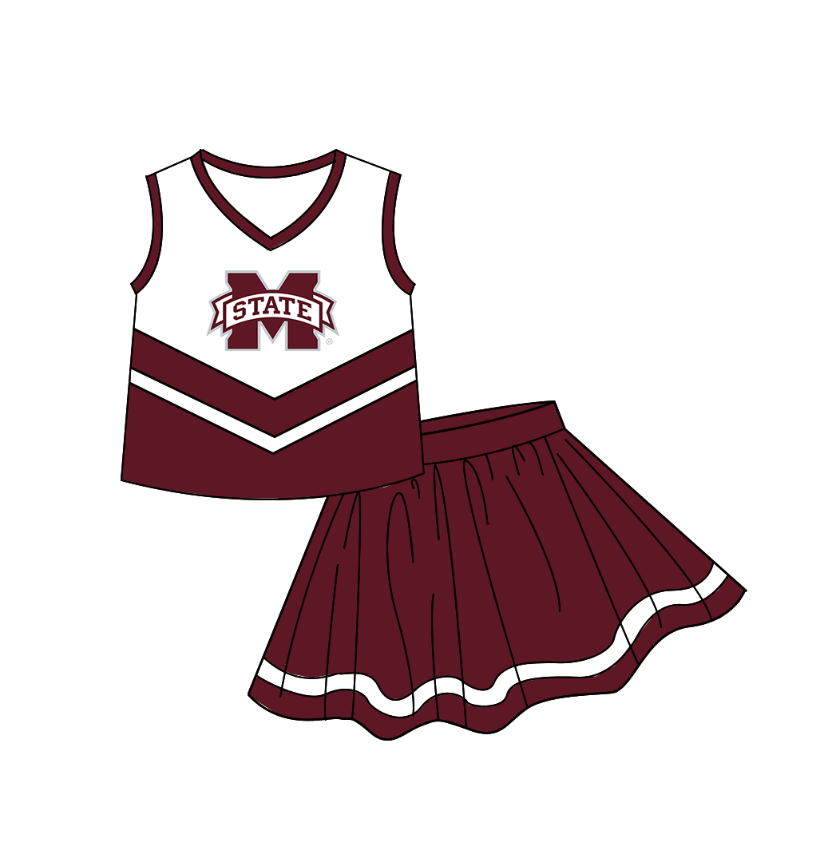 toddle girls cheer team skirt set