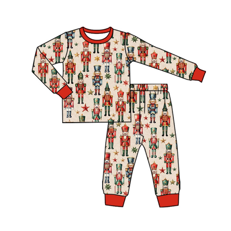 Kids girls Christmas soldier design long sleeve outfit
