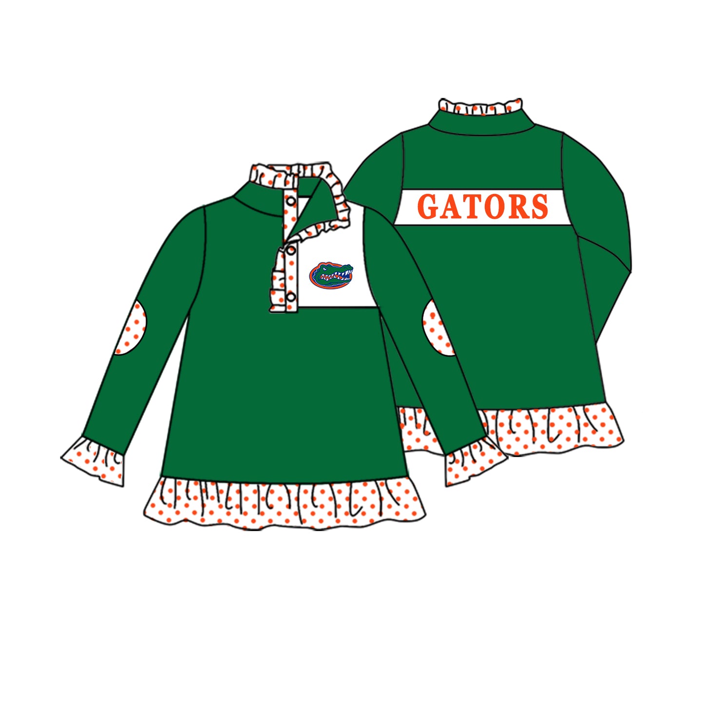 collegiate team kids girls long sleeve pullover top