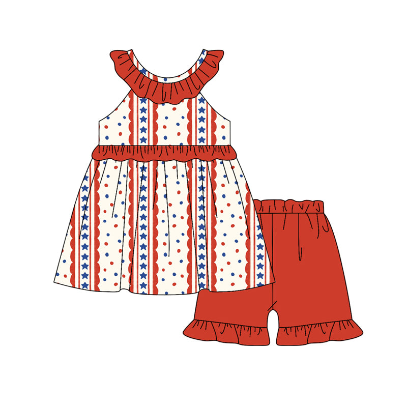 wholesale kids girls July 4th holiday outfit