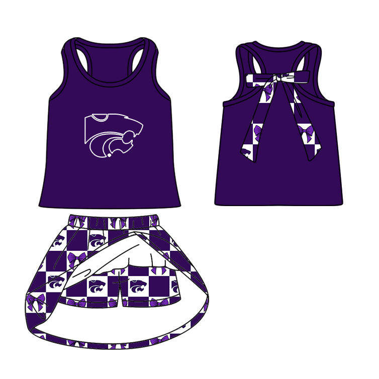 baby girls team cheer skirt outfit add liner shorts