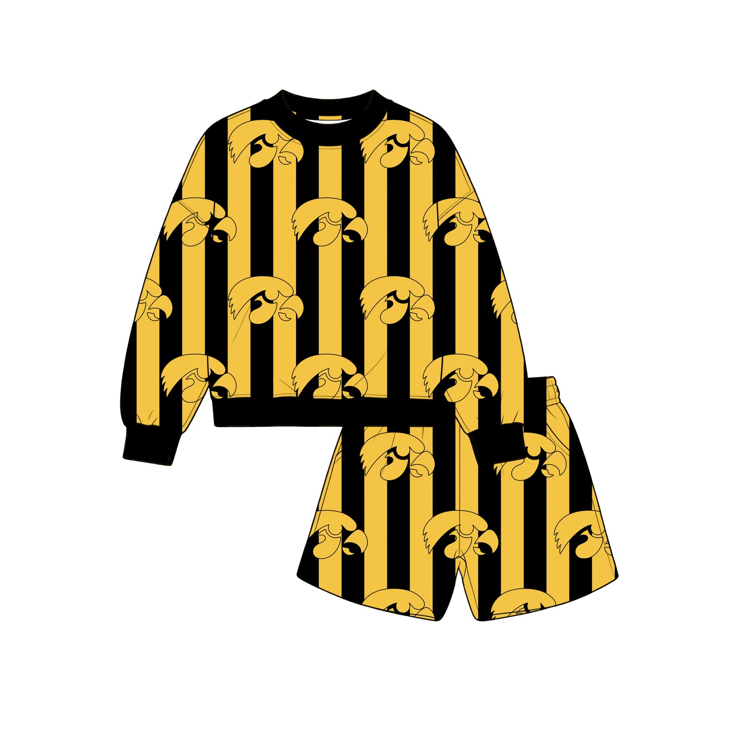 Toddle kids custom eagle design long sleeve outfit
