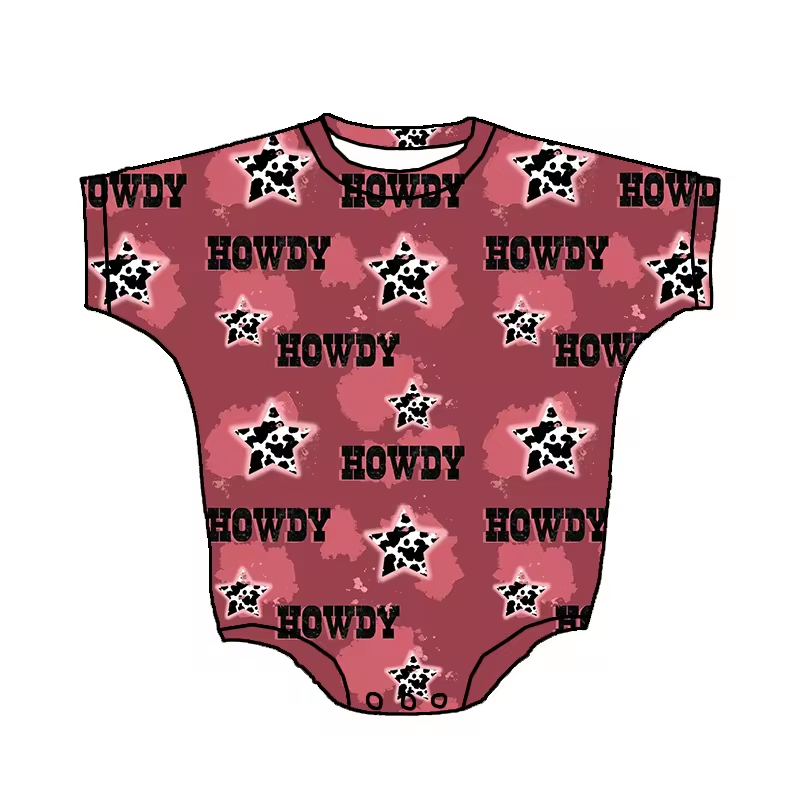 western howdy short sleeve romper