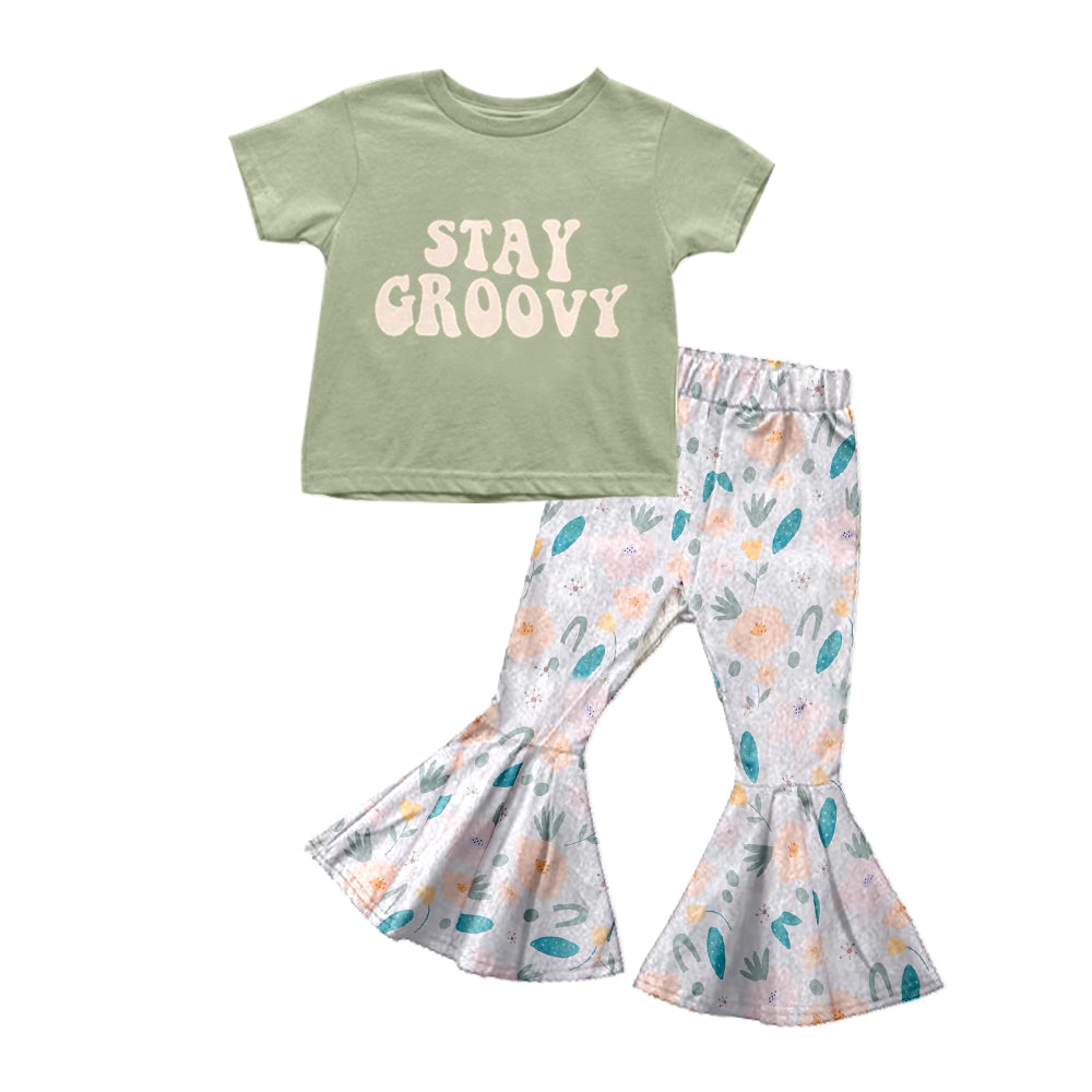 stay groovy bell bottom clothing set