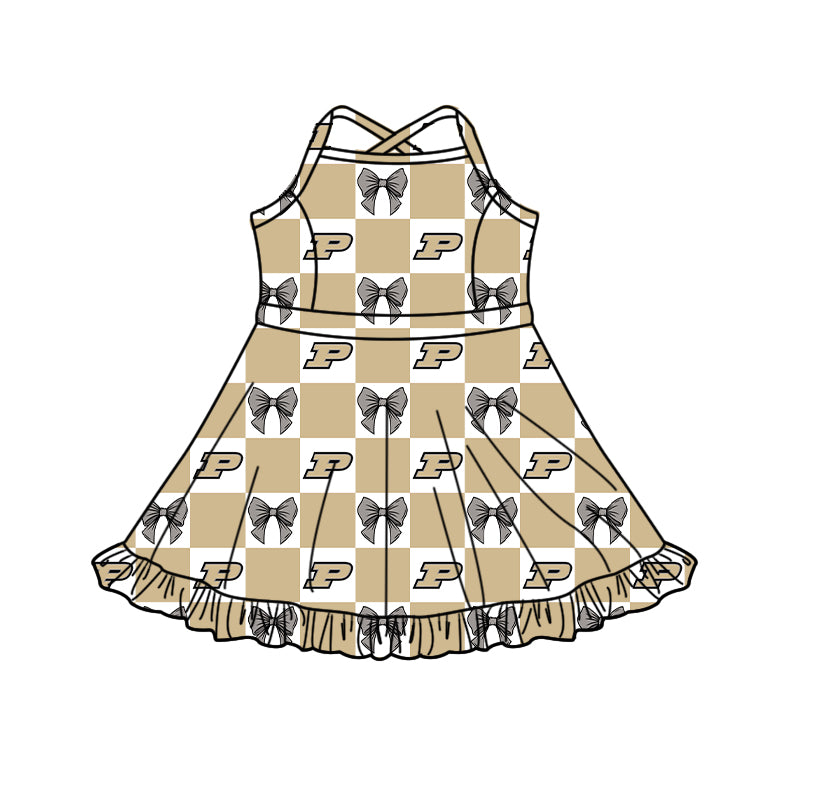 Toddle girls wholesale custom team design yoga dress