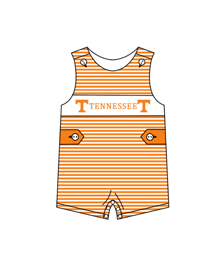 Custom collegiate team design toddle boy summer romper