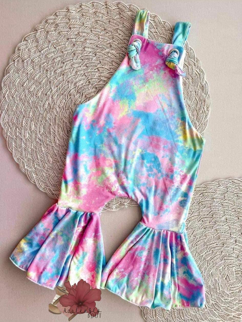 baby girls tie dye summer jumpsuit