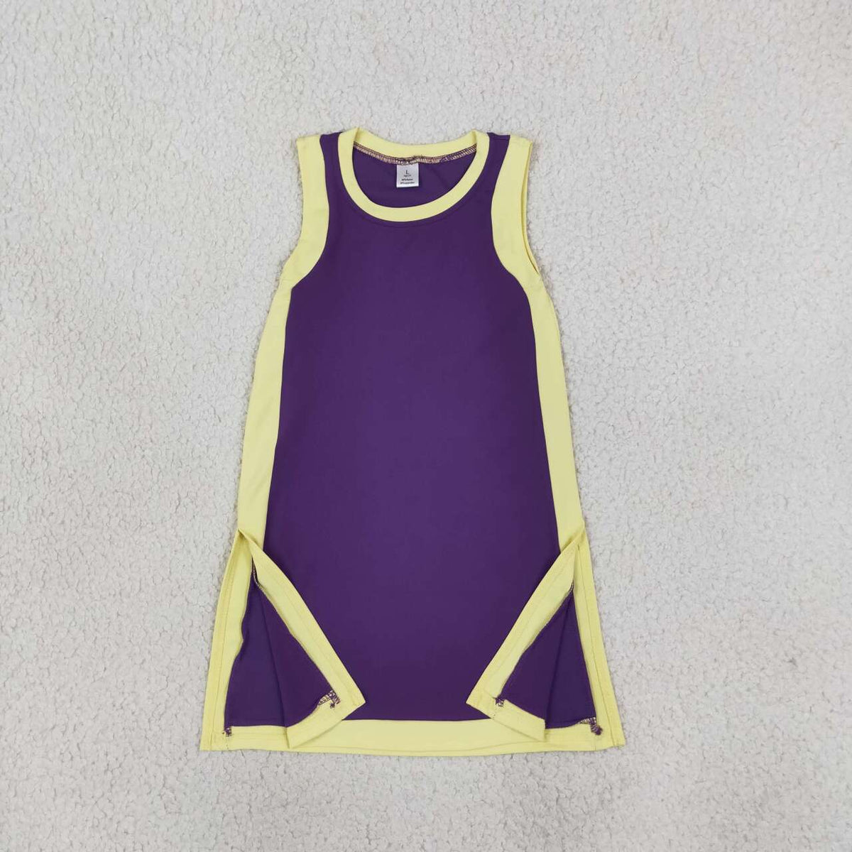 Purple color girls summer yoga dress