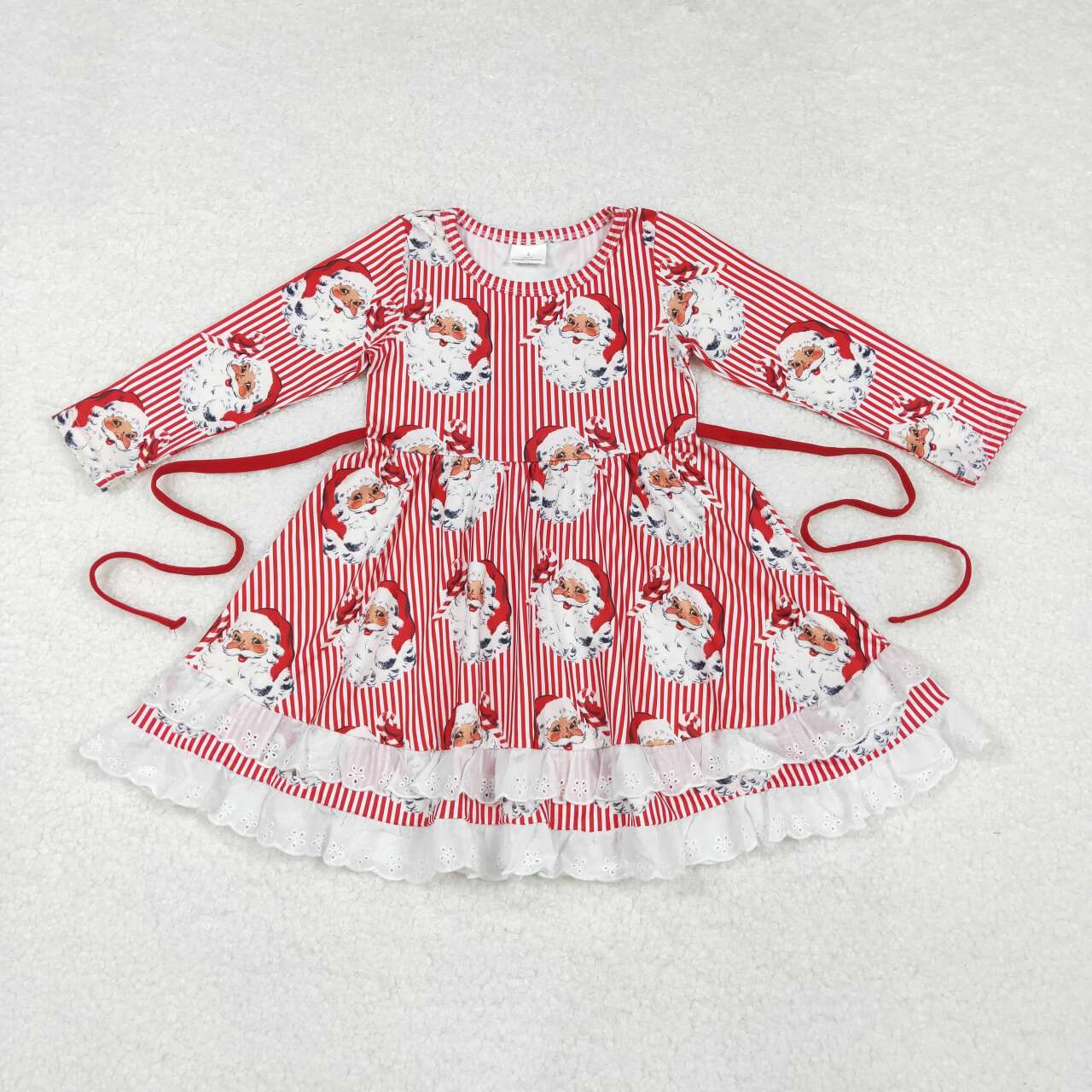 Christmas Santa Claus Red Srtipes Winter Dress aierwhoesalekidsclothes Christmas Santa Claus Red Srtipes Winter Dress aierwhoesalekidsclothes