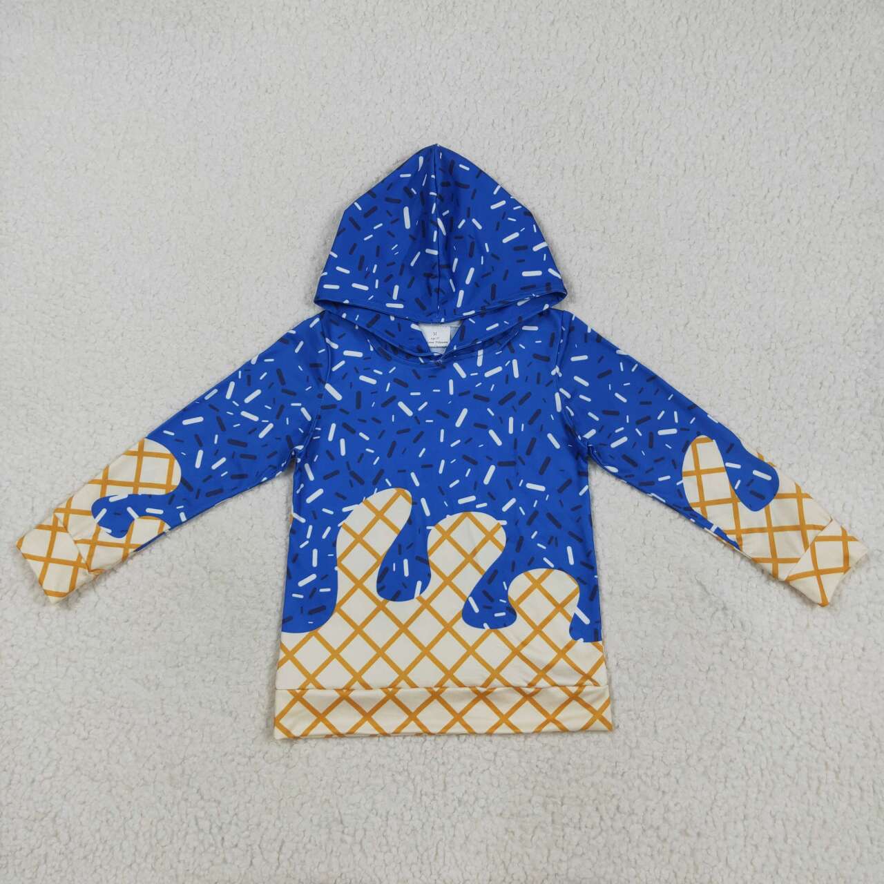 USA SHOP Baby boy long sleeve blue hoodie top