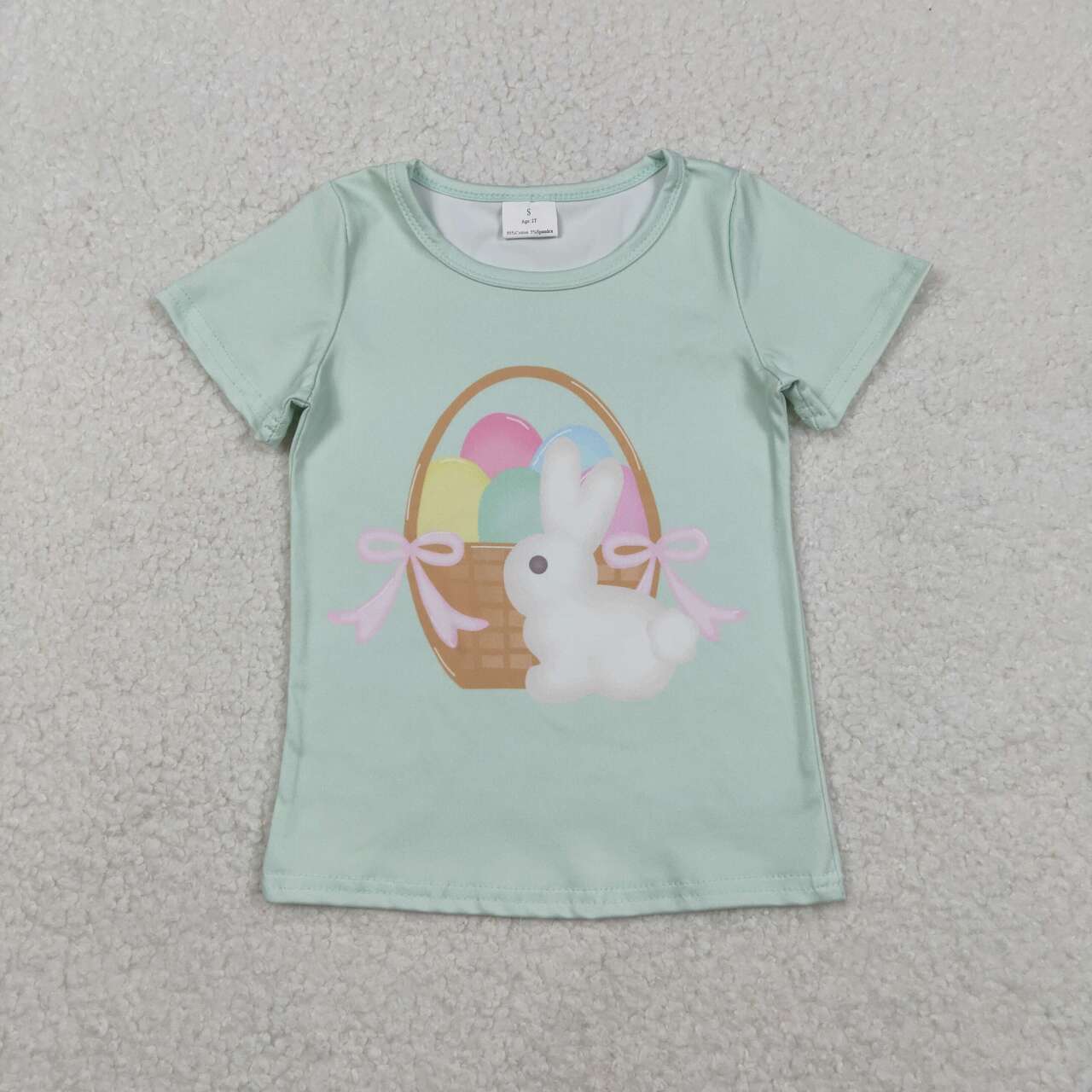 Girls easter bunny short sleeve top