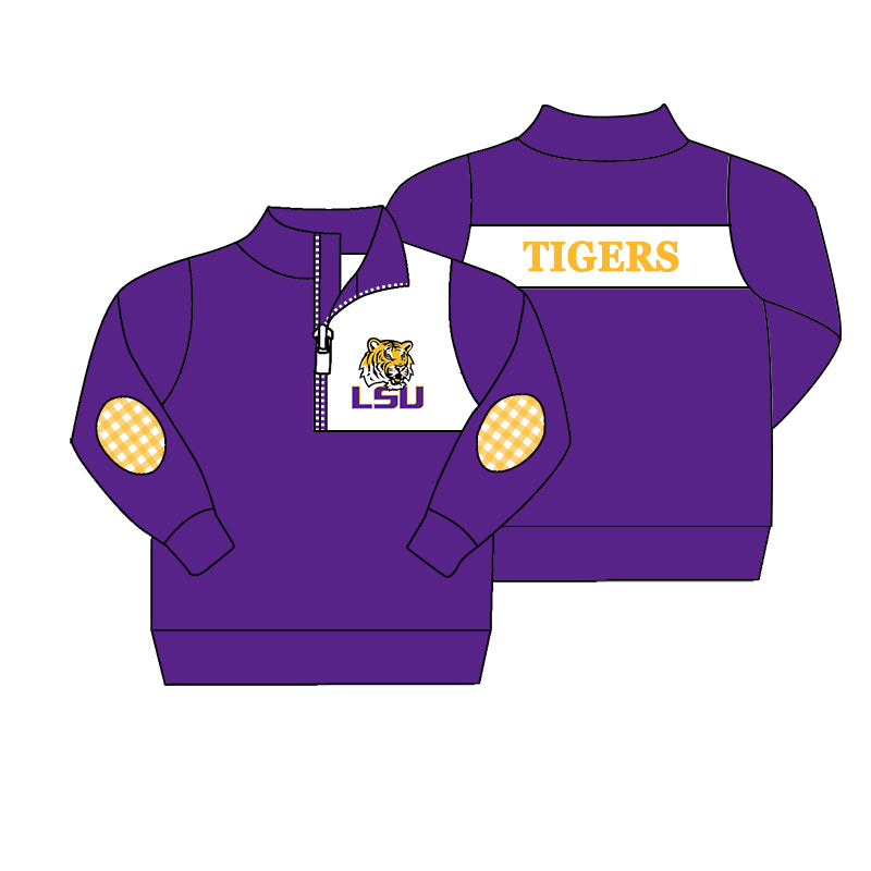 collegiate team kids long sleeve pullover top