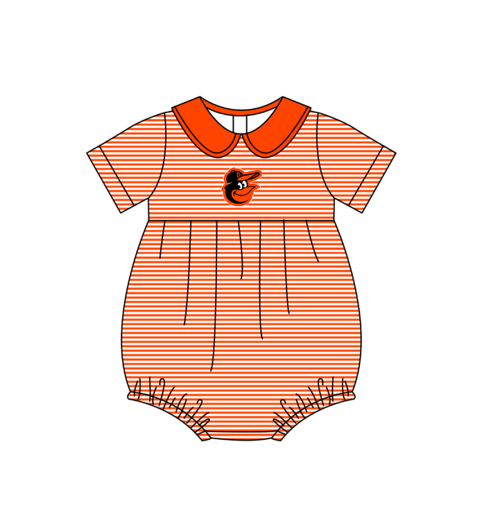 Baltimore Orioles Team design toddle baby girl summer romper