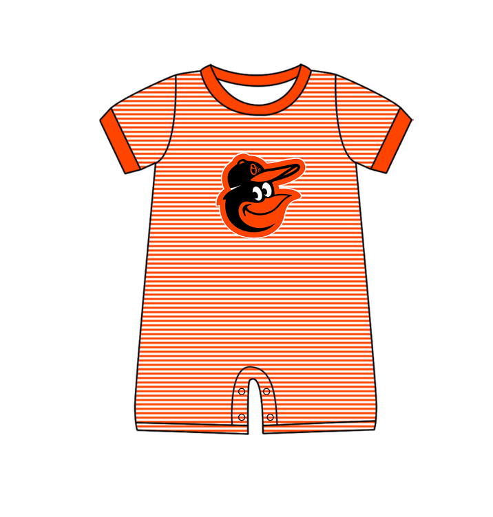 Baltimore Orioles Team design toddle baby boy summer romper