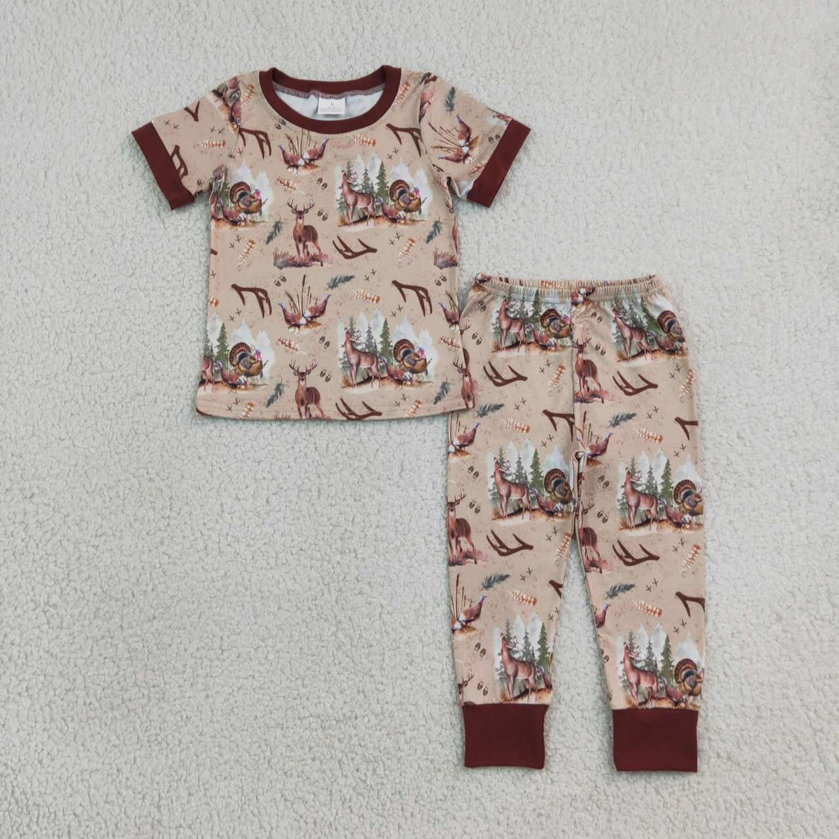baby boy hunting season reindeer turkey matching clothes
