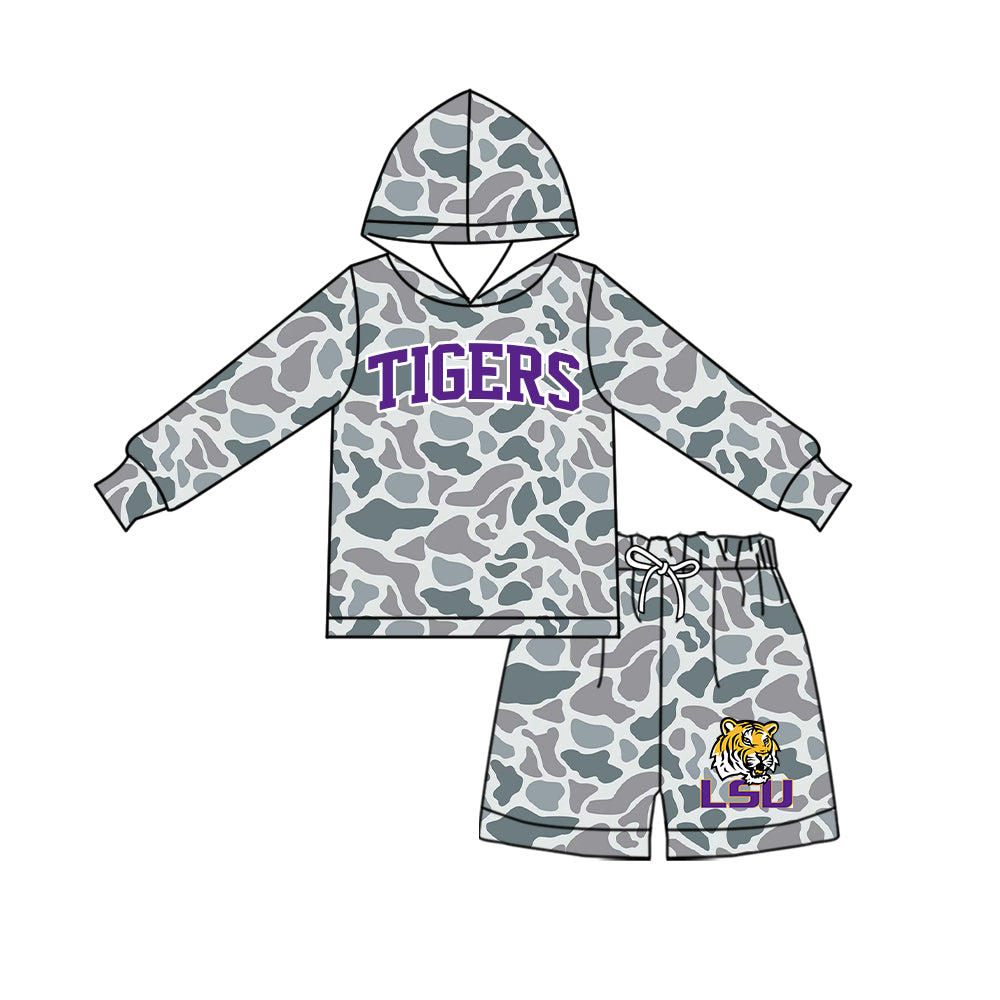 Toddle kids girls custom LSU team design long sleeve outfit