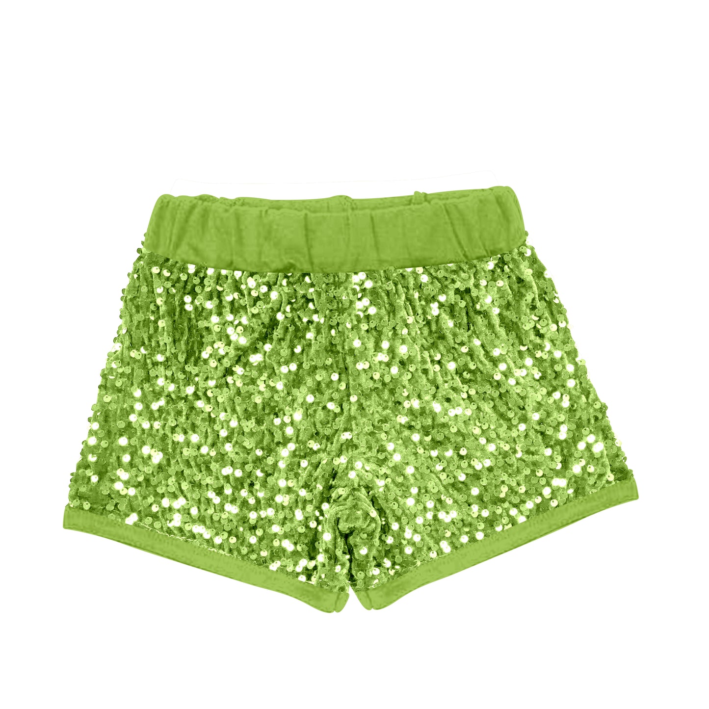 toddle girls lime green sparking sequins shorts