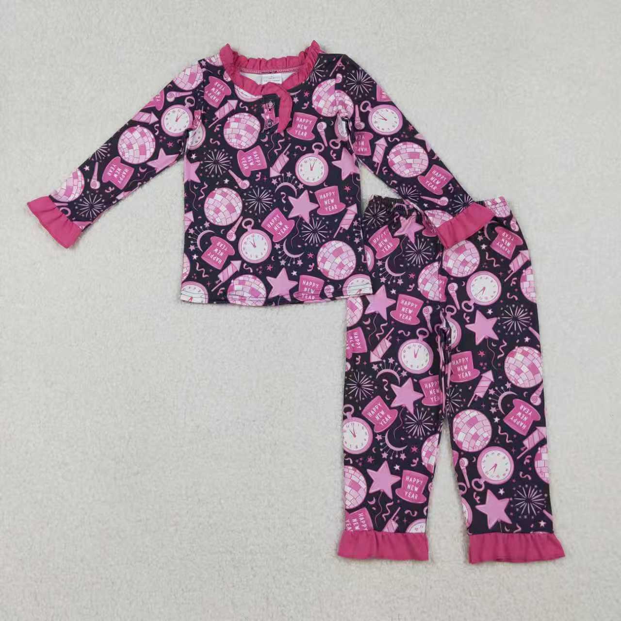 Happy New Year boy long sleeve pajama set outfit