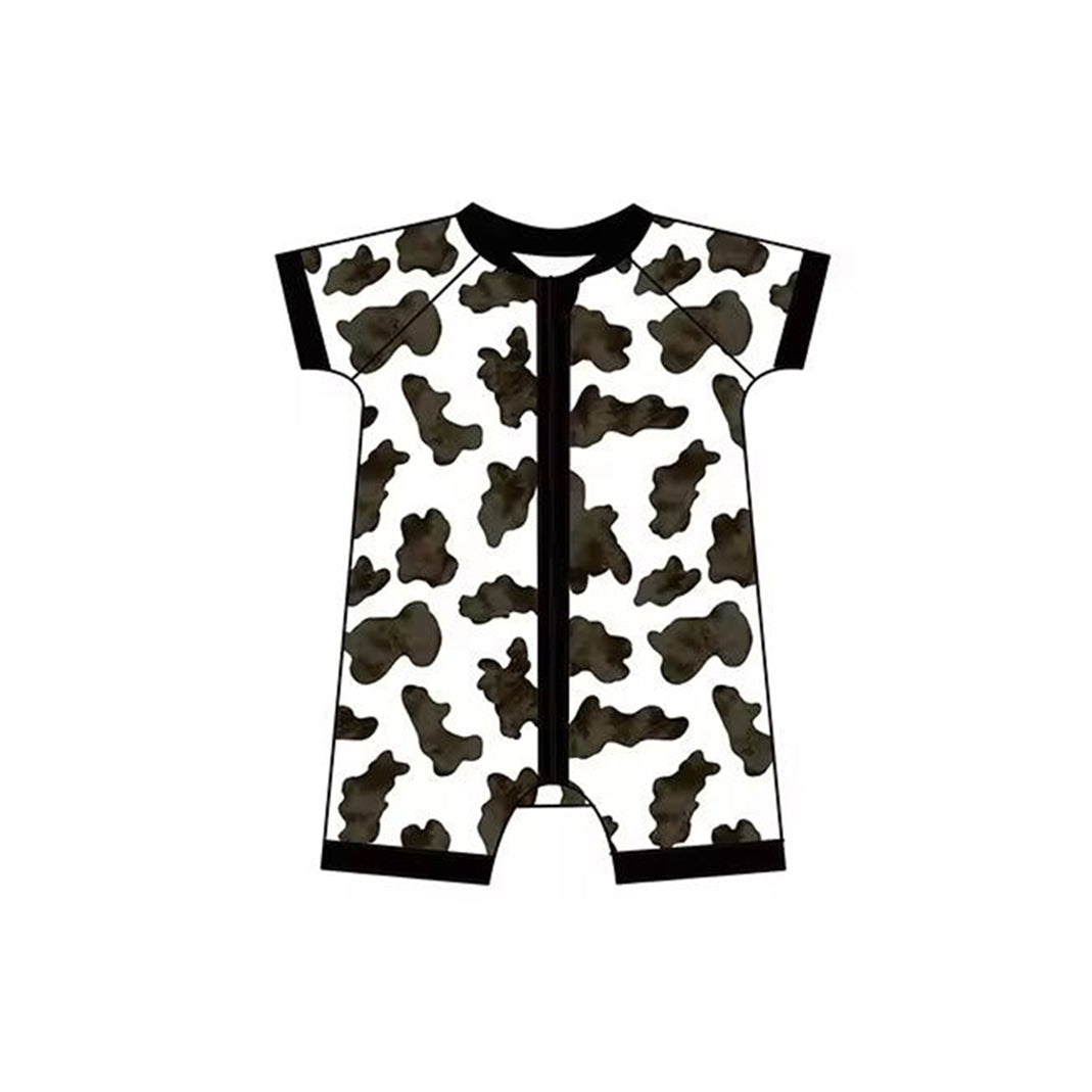 infant baby boy short sleeve zip romper