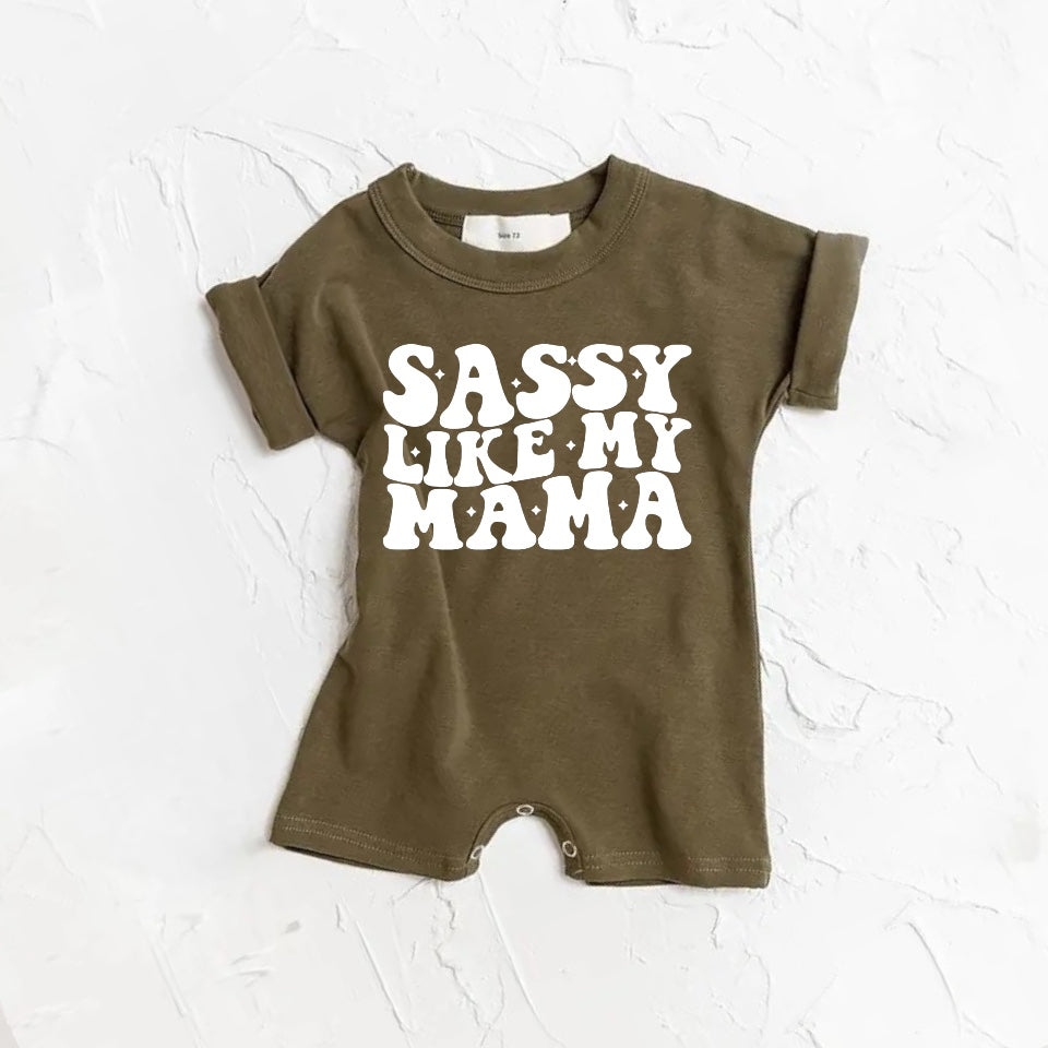Sassy like my Mama kids short sleeve romper