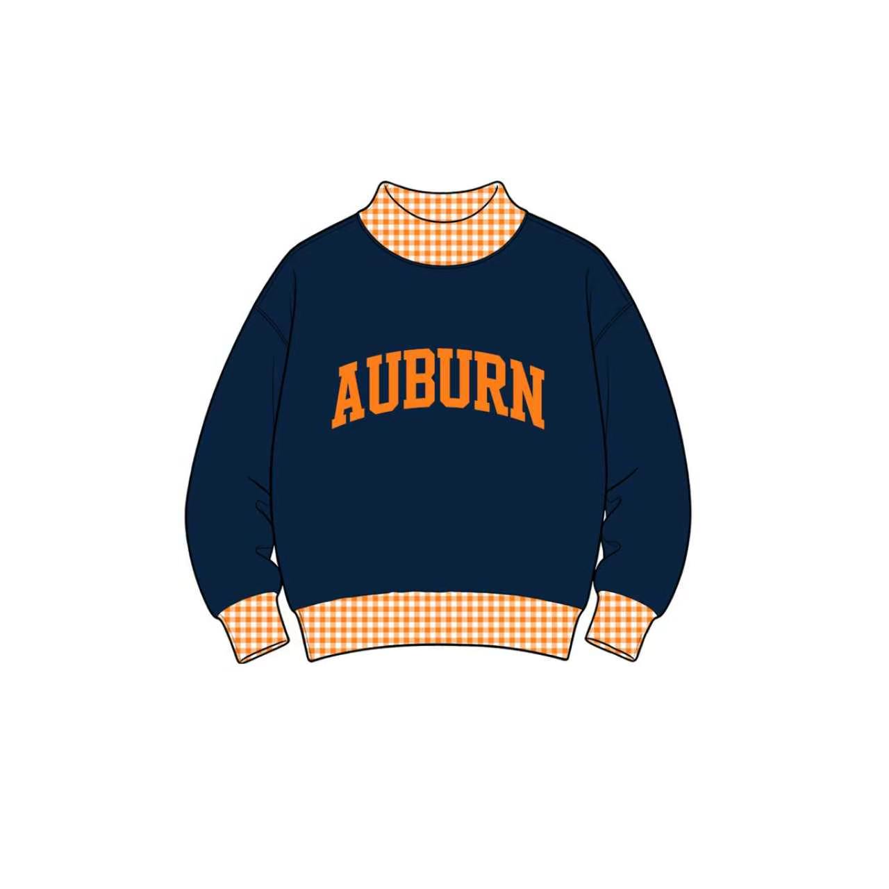 Adult Auburn team design summer long sleeve top