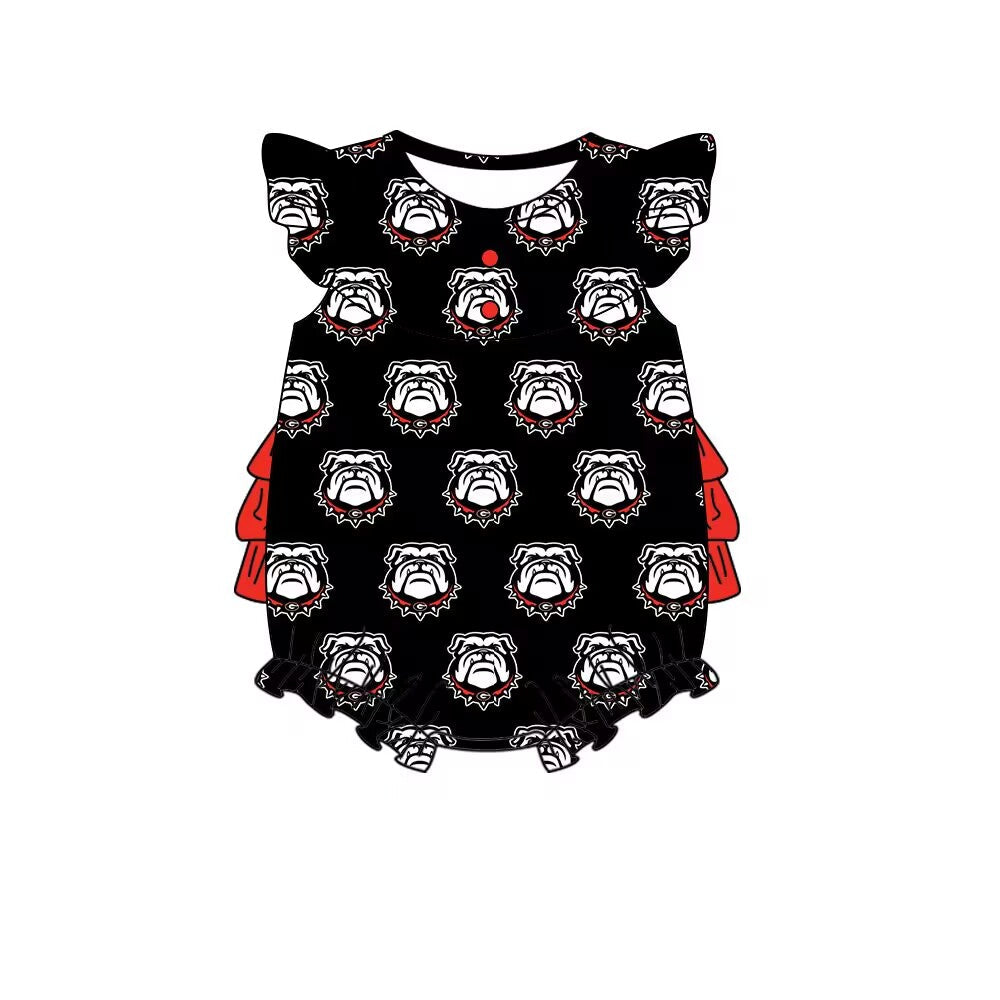 Toddle girl colleague team bulldog romper