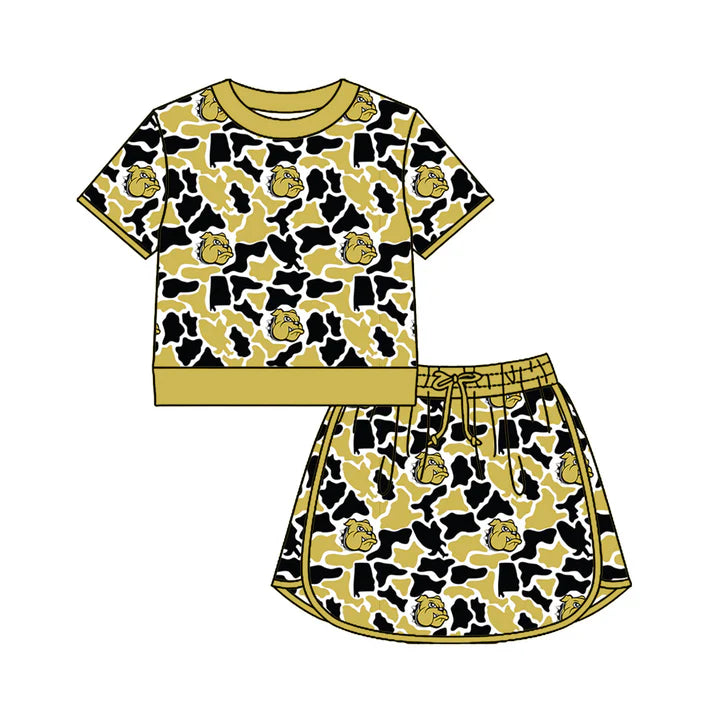 Custom team top matching skorts girl summer outfit