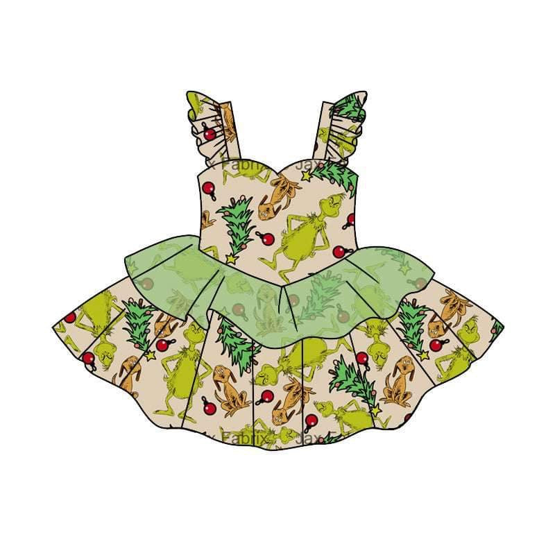 Christmas dress tulle ruffle dress
