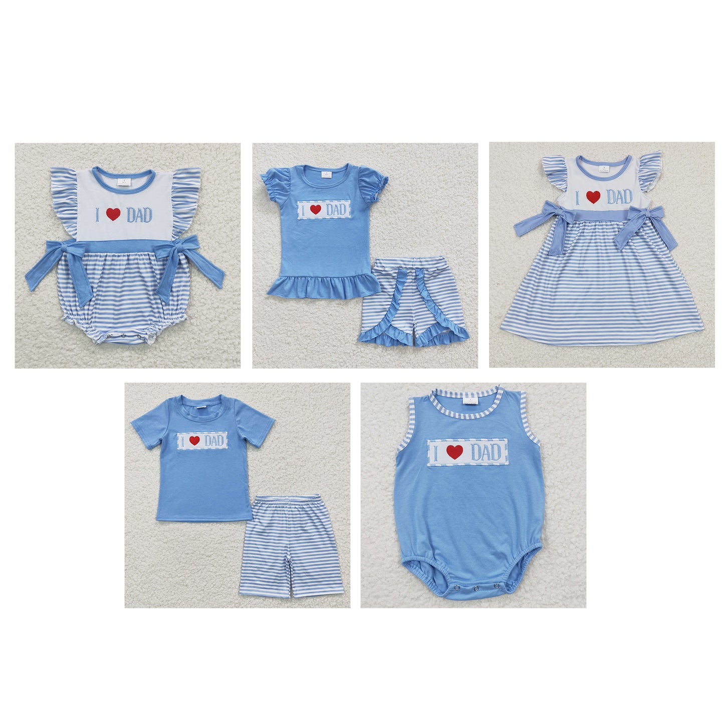 I love dad boy summer short set,kids boutique set, BSSO0172
