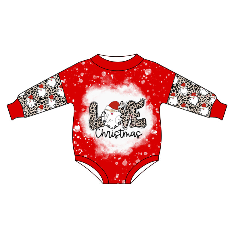 custom order Santa Claus Love Christmas romper