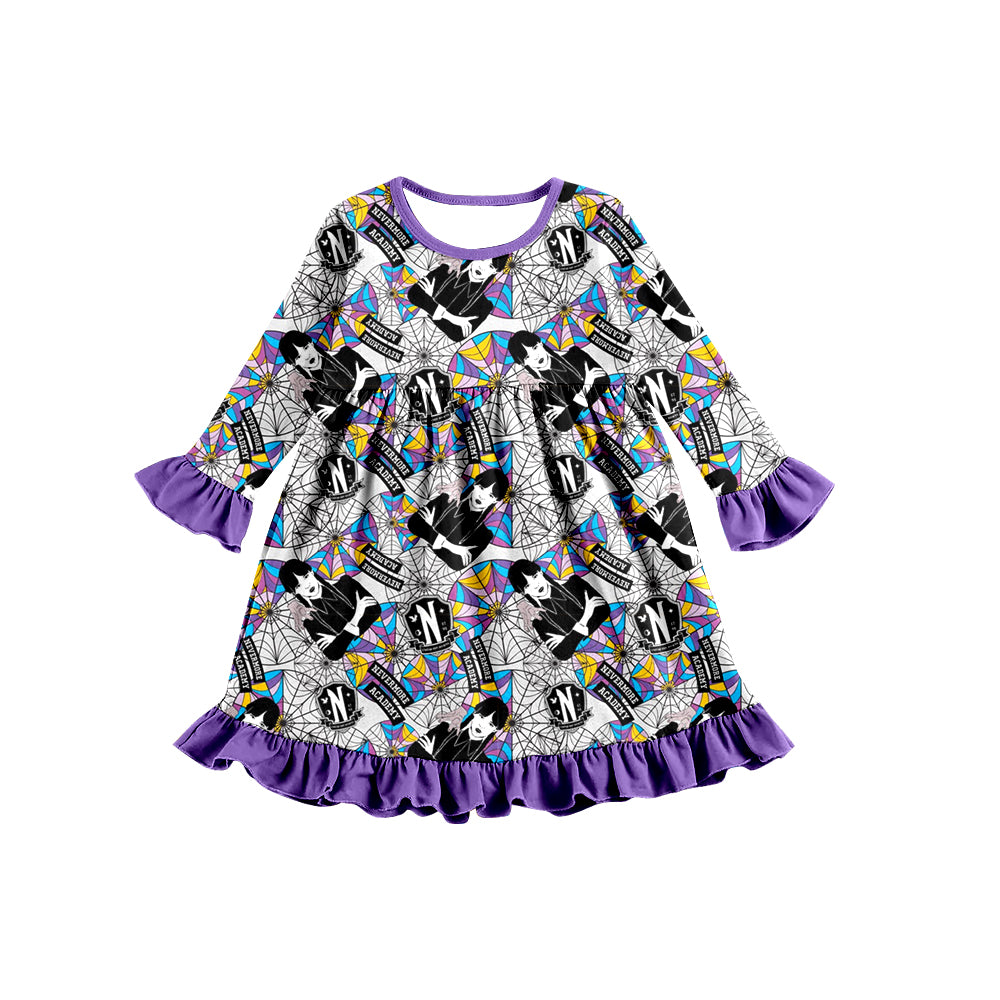 Wholesale girls movie milk silk dress – aierwhoesalekidsclothes