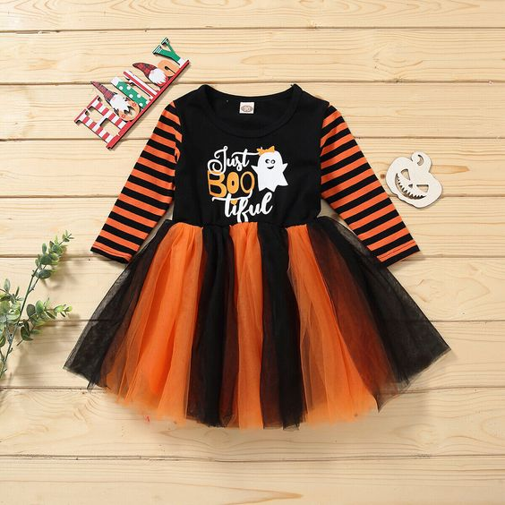 Halloween girls tulle dress, moq 3