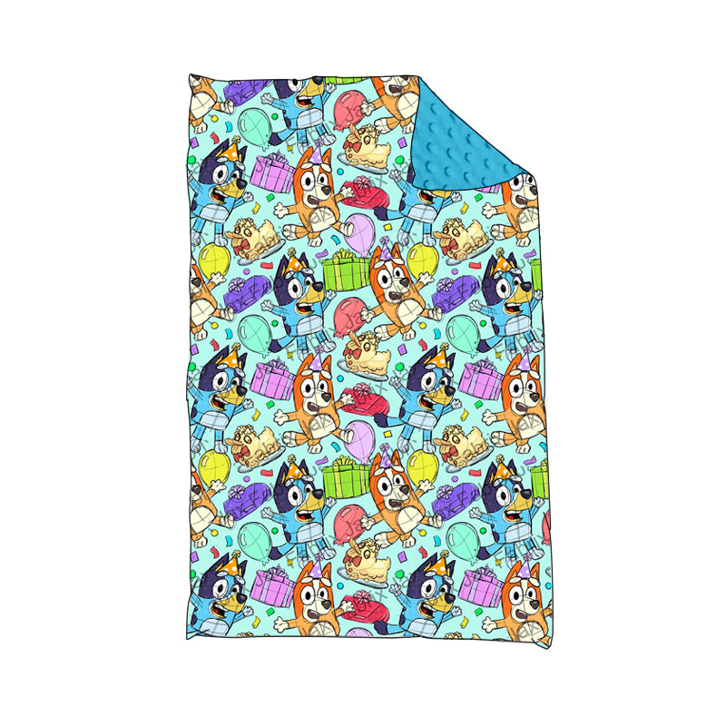 Baby girls blue cartoon dog blanket aierwhoesalekidsclothes