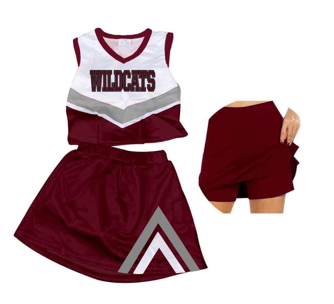 baby girls cheer skirt outfit