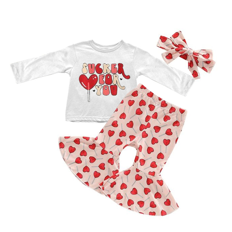baby girls Valentines day clothes set, moq 3