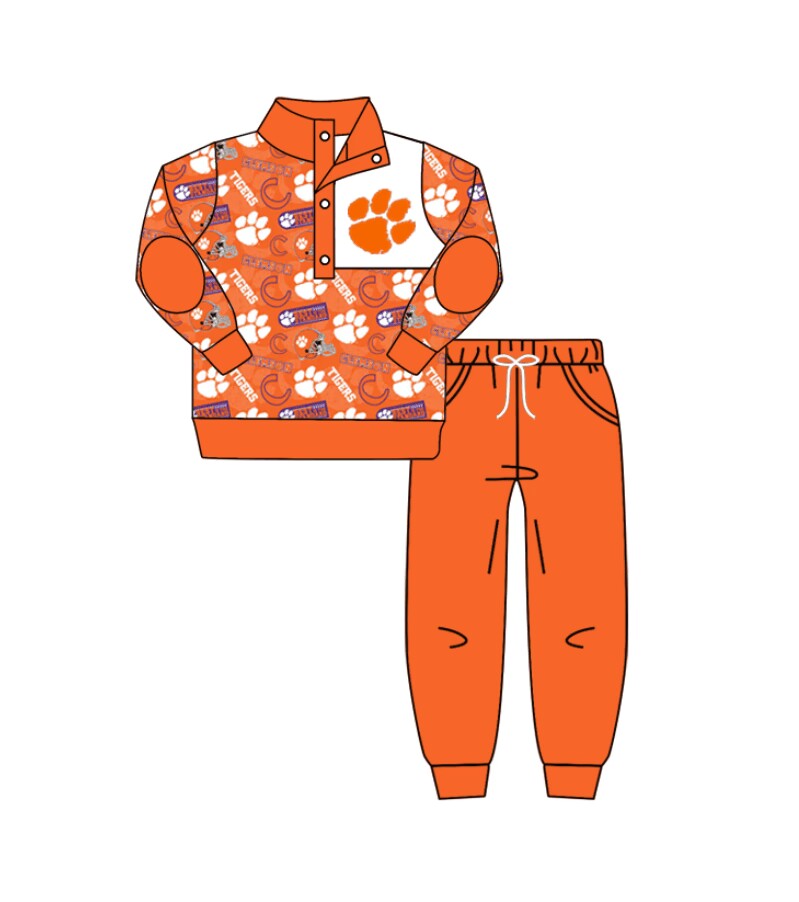 boy long sleeve ballgame outfit,moq 5