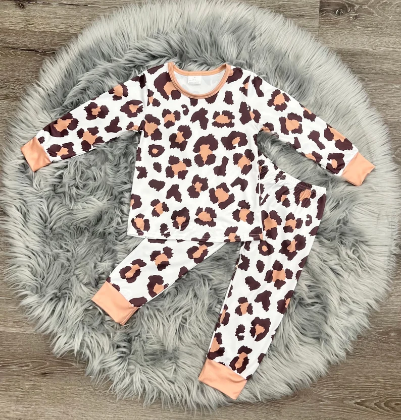 girls cheetah leopard boutique clothing set