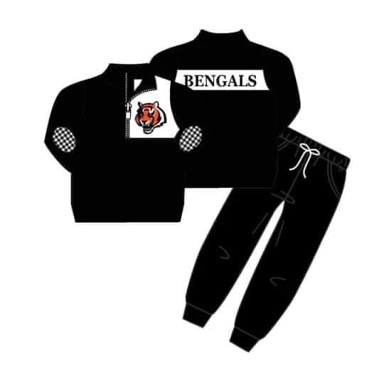 boy long sleeve tiger print outfit