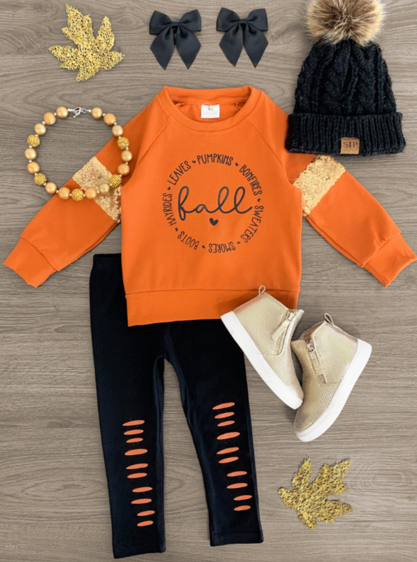 baby girls fall design clothing set