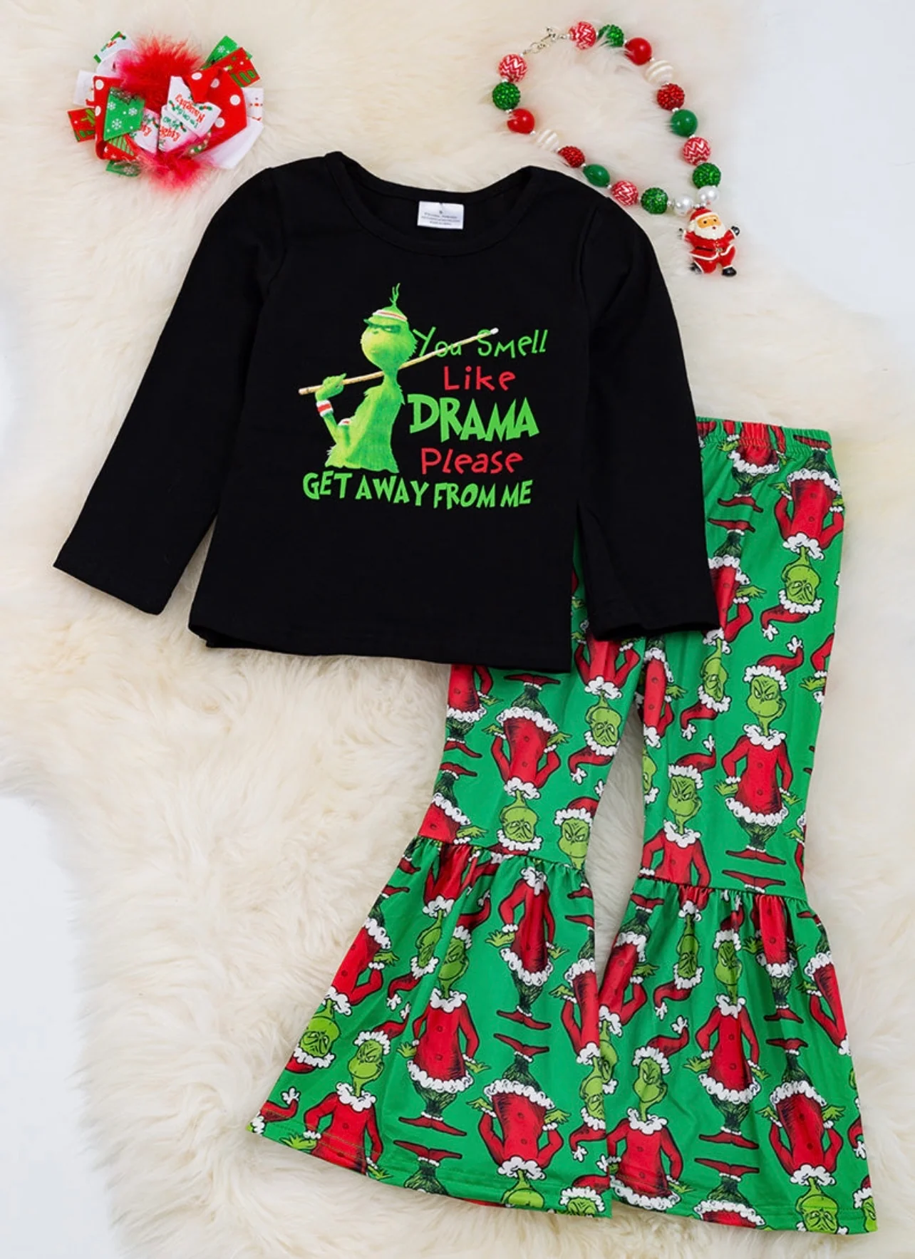 baby girls long sleeve Christmas clothing set
