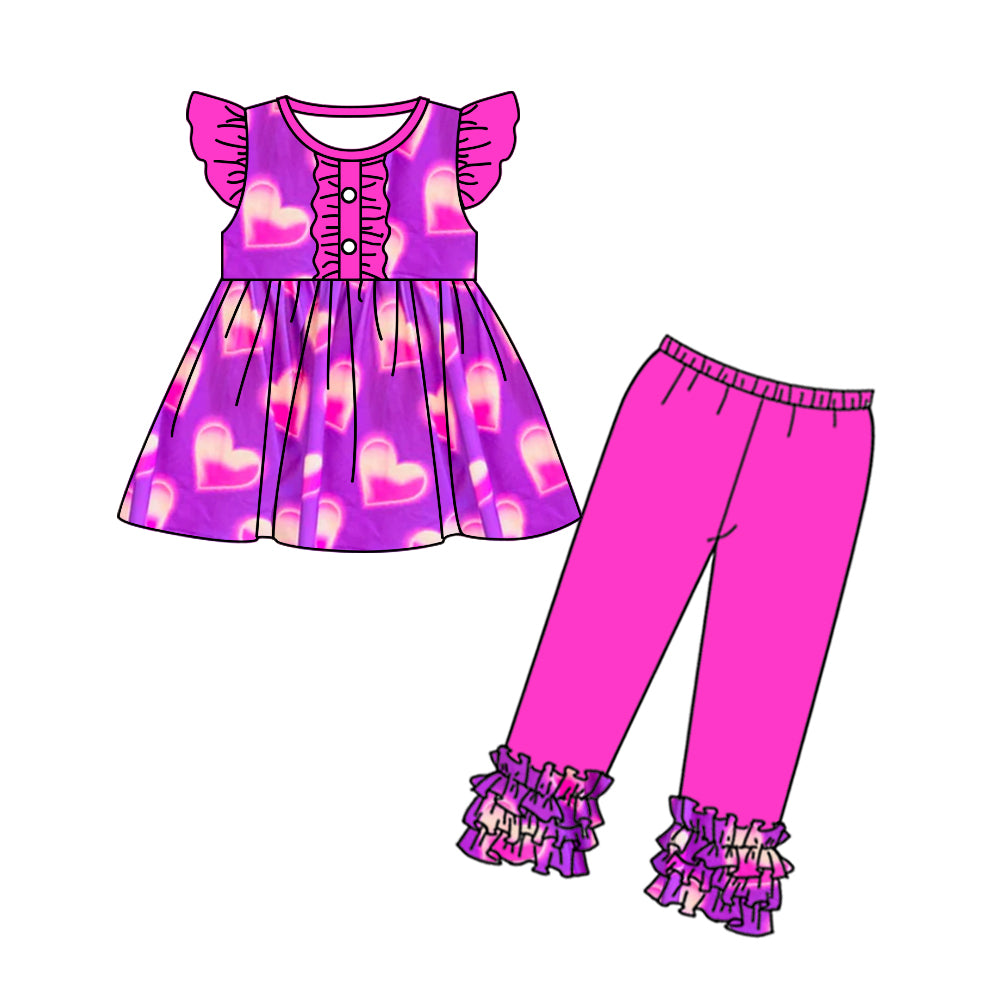wholesale kids girls toddle valentines heart outfit