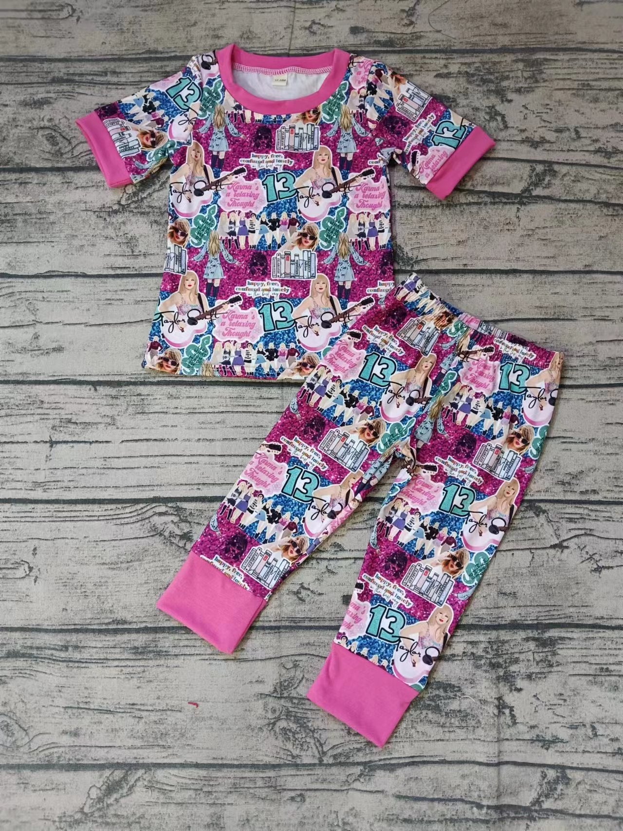 baby girls short sleeve country music singer outfit