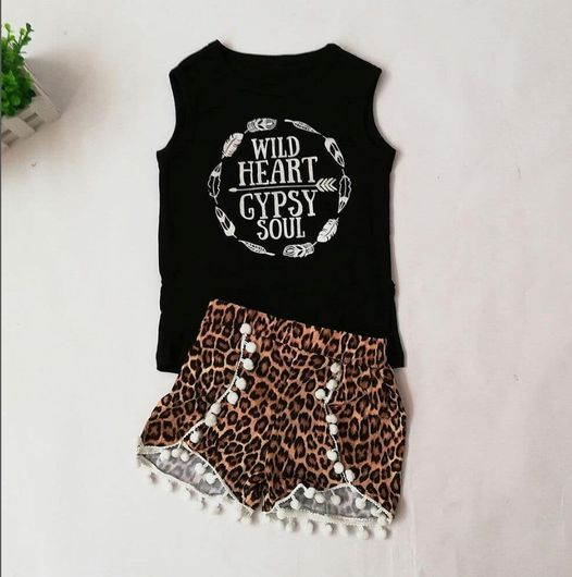 baby girls cheetah print outfit