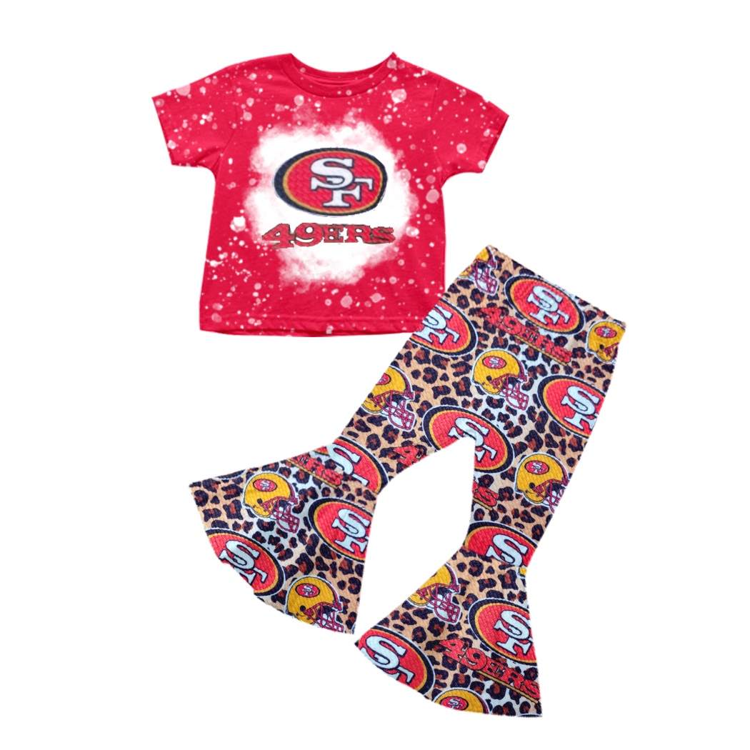 baby girls short sleeve team clothing set