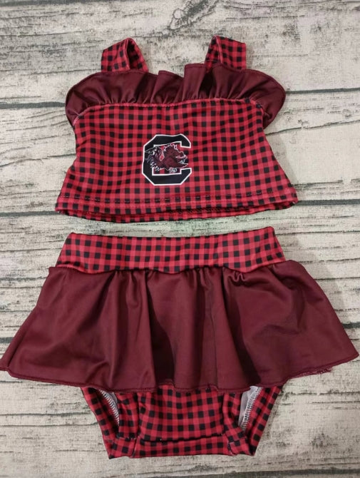 baby girls two pieces team design summer bathing suit