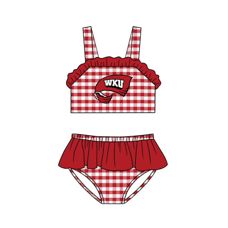 baby girls two pieces team design summer bathing suit